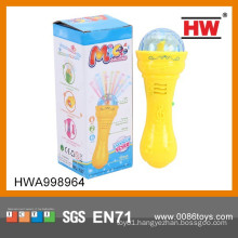 New Design Plastic Cartoon Kids Wireless Microphone With Light And Music